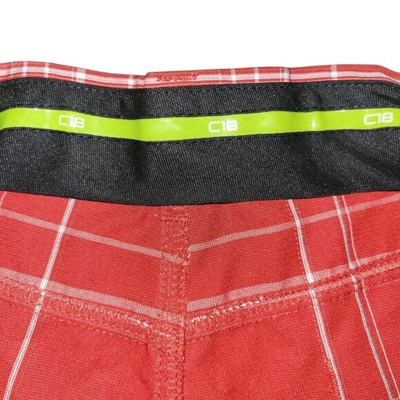 Red Plaid Athletic Shorts - Picture 4 of 5